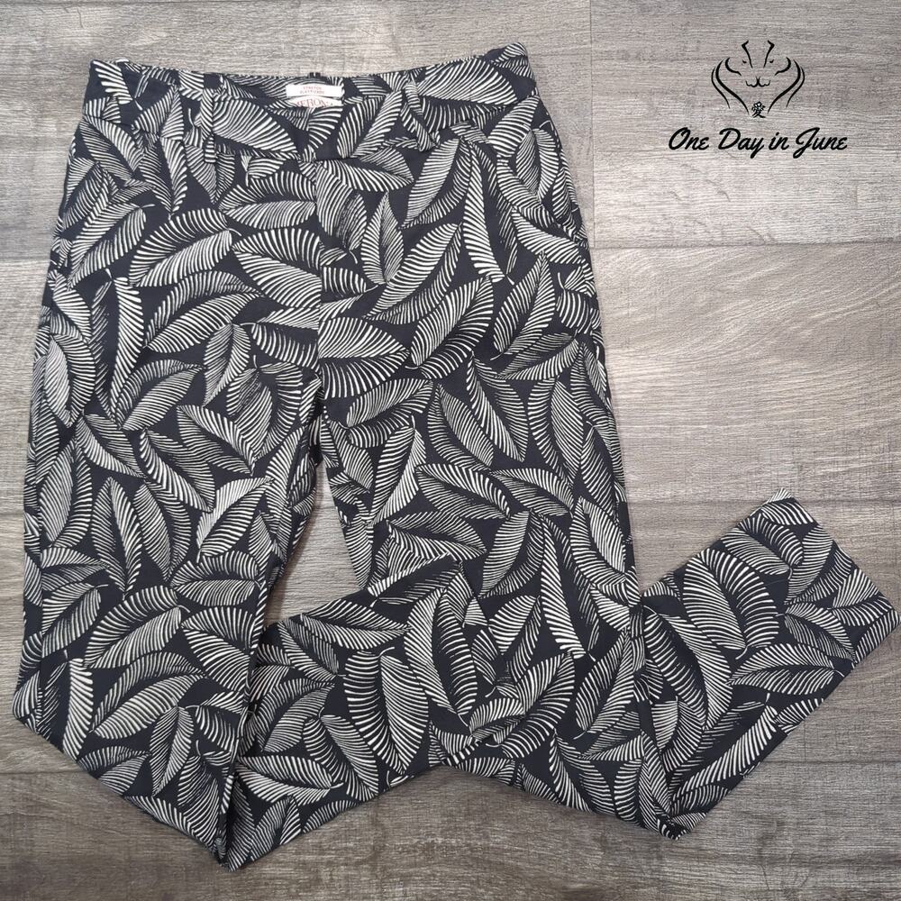 Merona Tropical Leaf Ankle Pants Size 2